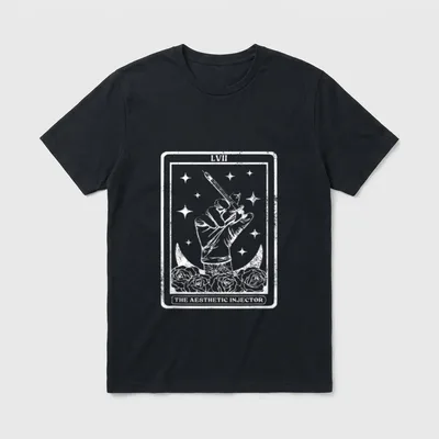 The Aesthetic Injector Tarot Card Nurse T-Shirt – Classic T-Shirt in Black