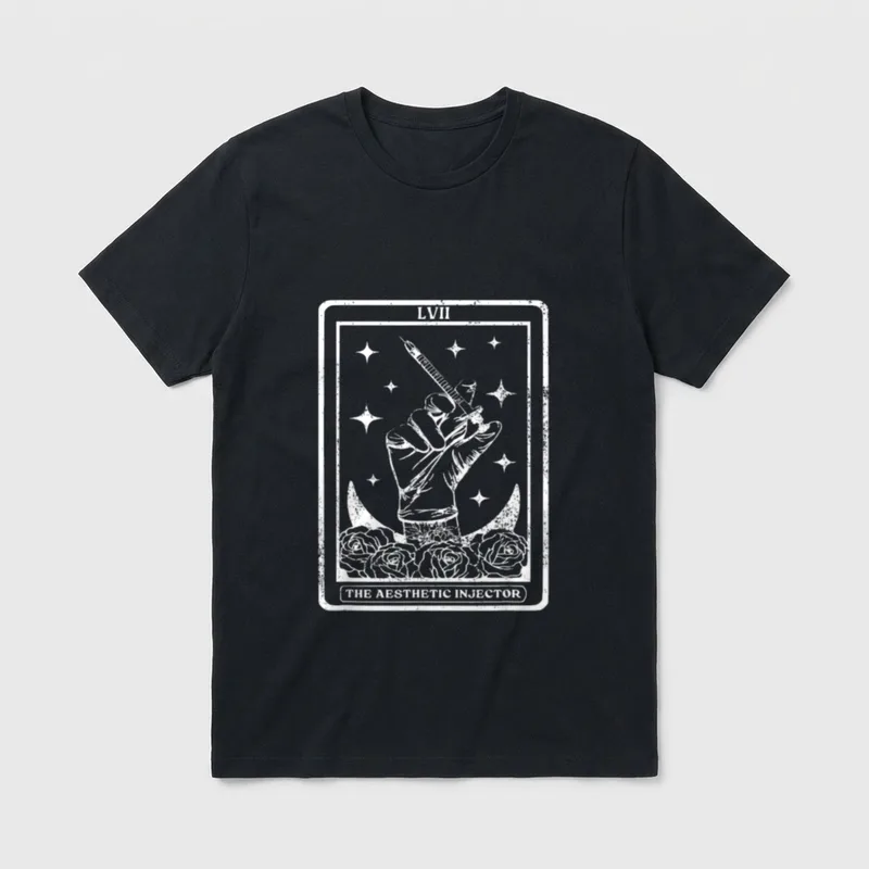 The Aesthetic Injector Tarot Card Nurse T-Shirt – Classic T-Shirt in Black