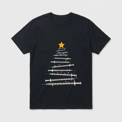 Botox Dealer Christmas Tree Aesthetic Nurse T-Shirt – Classic T-Shirt in Black