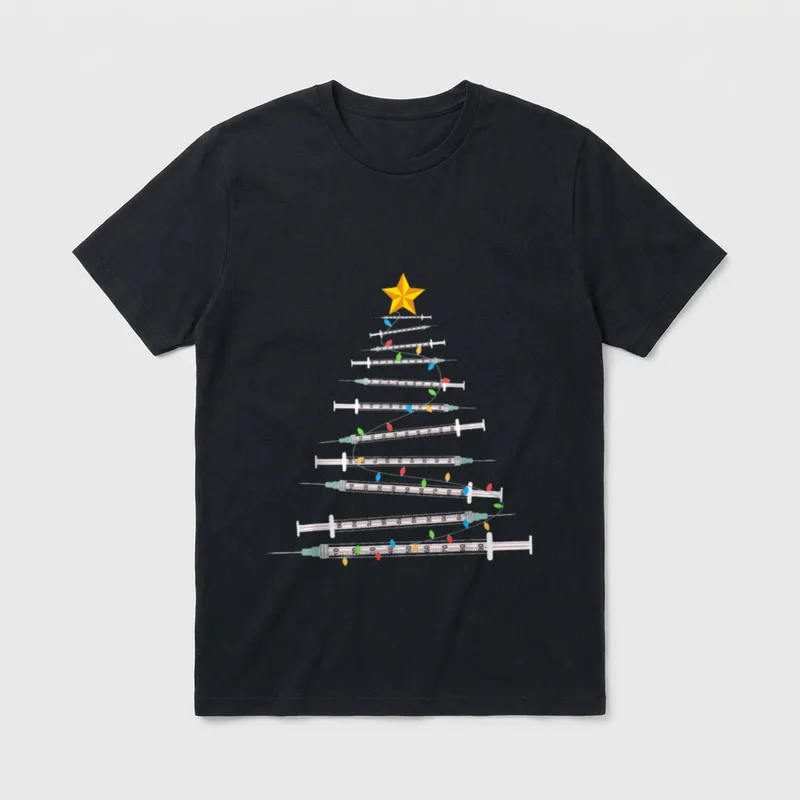 Botox Dealer Christmas Tree Aesthetic Nurse T-Shirt – Classic T-Shirt in Black