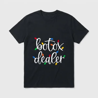 Botox Dealer Christmas Light Aesthetic Nurse T-Shirt – Classic T-Shirt in Black