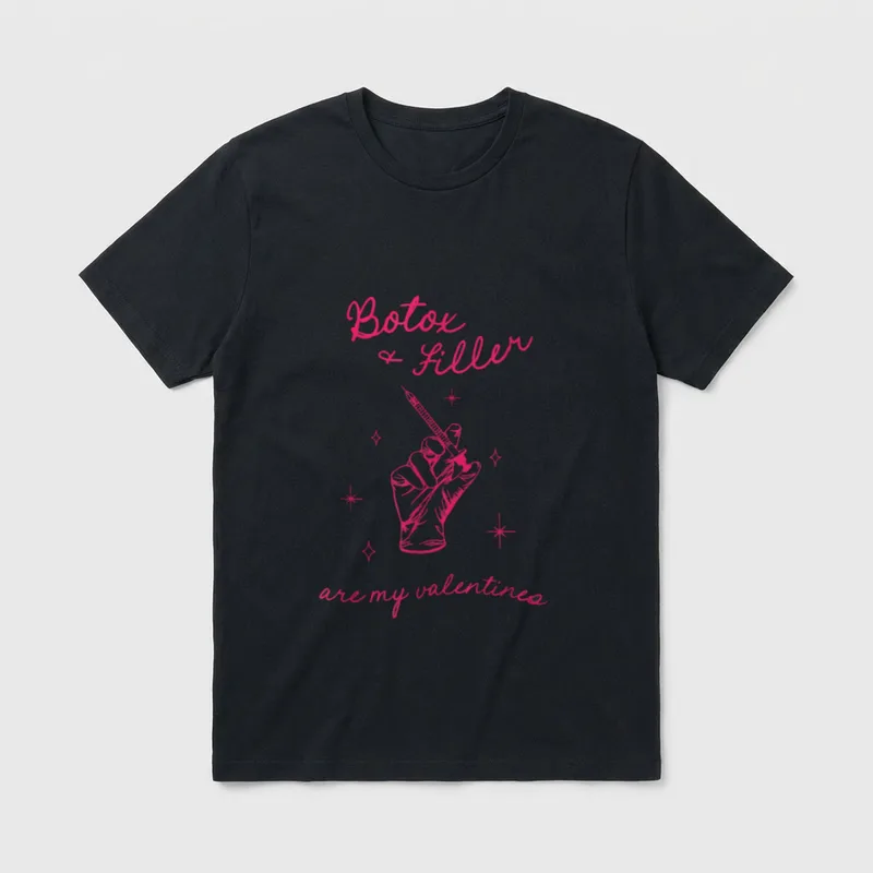 Botox Filler Valentines Aesthetic Nurse Injector T-Shirt – Classic T-Shirt in Black