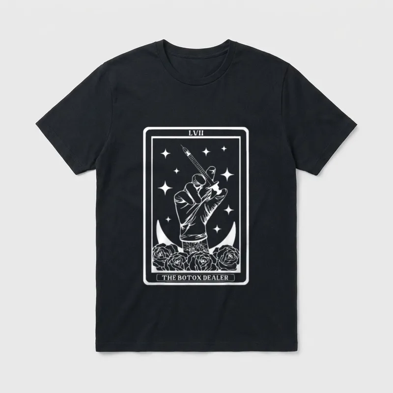 Botox Dealer Tarot Card Aesthetic Nurse T-Shirt – Classic T-Shirt in Black
