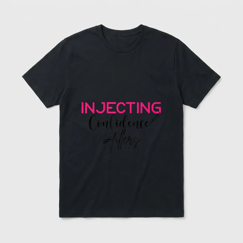 Injecting Confidence Lip Filler Injections Nurse T-Shirt – Classic T-Shirt in Black