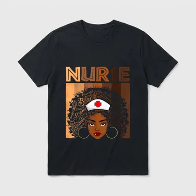 Black Nurse African Melanin Nursing T-Shirt – Classic T-Shirt in Black