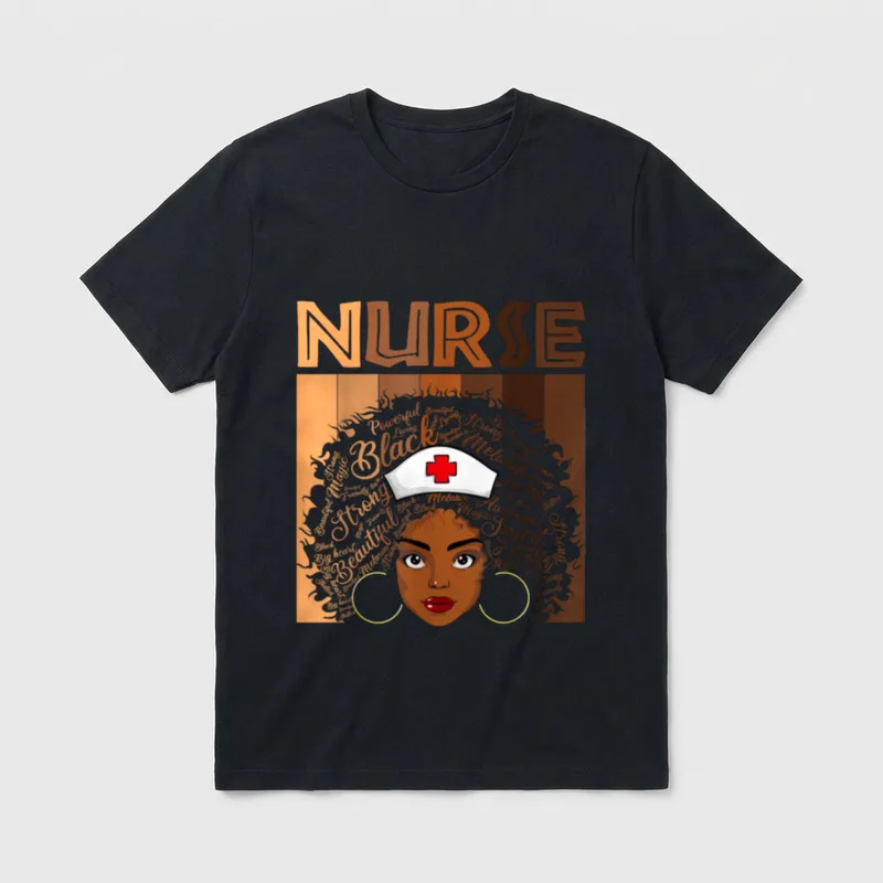 Black Nurse African Melanin Nursing T-Shirt – Classic T-Shirt in Black