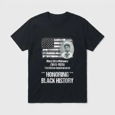 Black History Nurse Featuring 1st African T-Shirt – Classic T-Shirt in Black