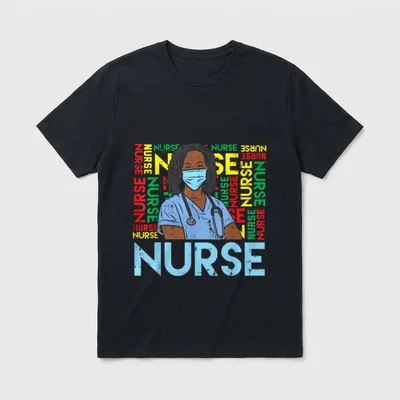 Black History Nurse African American Pride T-Shirt – Classic T-Shirt in Black