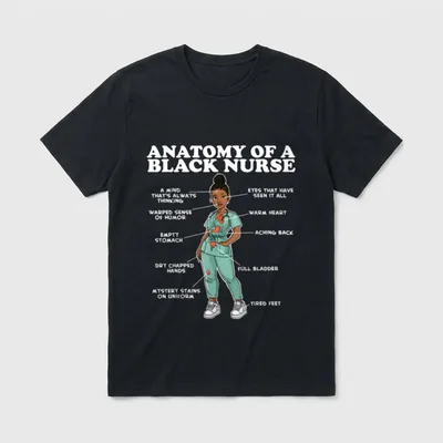 Anatomy of a Black Nurse T-Shirt – Classic T-Shirt in Black