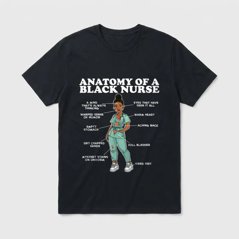 Anatomy of a Black Nurse T-Shirt – Classic T-Shirt in Black