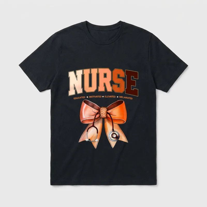 Black History Nurse Coquette Melanin PICU T-Shirt – Classic T-Shirt in Black