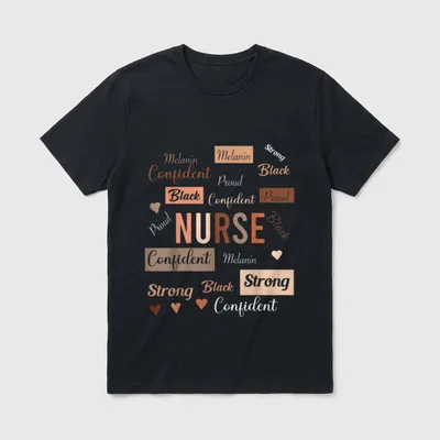 Black Nurse History Melanin Afro Nursing T-Shirt – Classic T-Shirt in Black