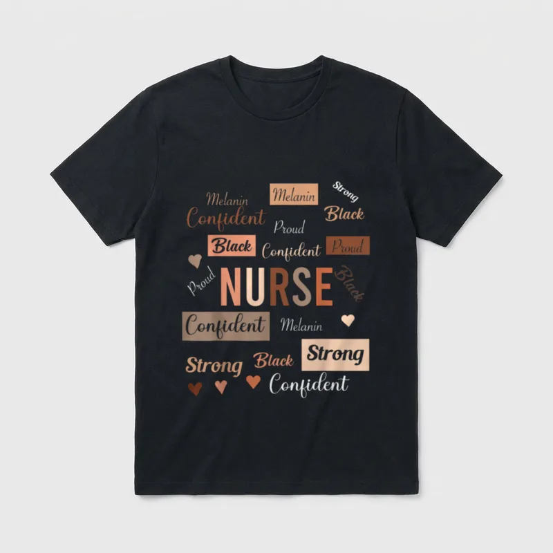 Black Nurse History Melanin Afro Nursing T-Shirt – Classic T-Shirt in Black