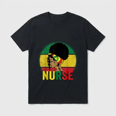 Black Nurse Afro Melanin Vintage History T-Shirt – Classic T-Shirt in Black