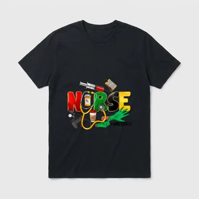 Juneteenth Nurse Black Black History Month T-Shirt – Classic T-Shirt in Black