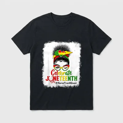 Black Nurse Practitioner Messy Bun Celebrate T-Shirt – Classic T-Shirt in Black