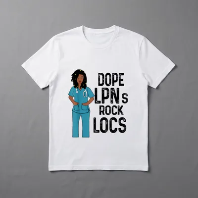 Locs Hair Afro African Melanin Nurses T-Shirt – Classic T-Shirt in Black