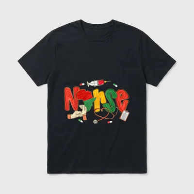 Nurse Black History African Juneteenth T-Shirt – Classic T-Shirt in Black