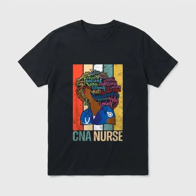 Black CNA Nurse T-Shirt – CNA NURSE – Classic T-Shirt in Black