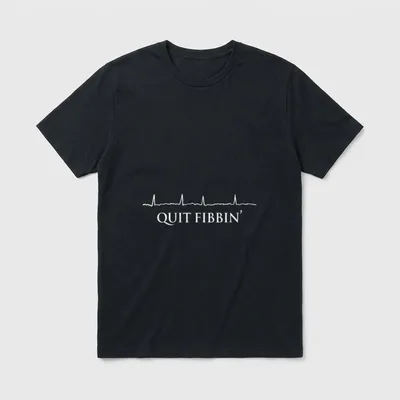 Fibbin Funny Cardiology Squad Heart Cardiac T-Shirt – Classic T-Shirt in Black
