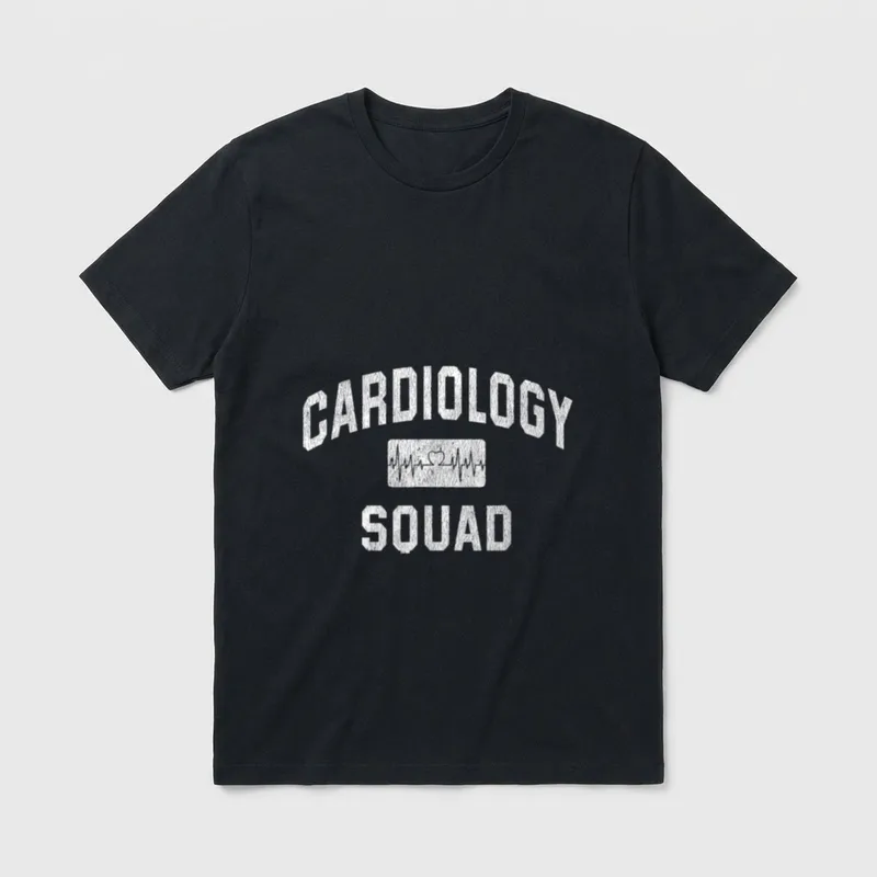 Cardiology Squad Cardiologist Cardiac Doctor Nurse T-Shirt – Classic T-Shirt in Black
