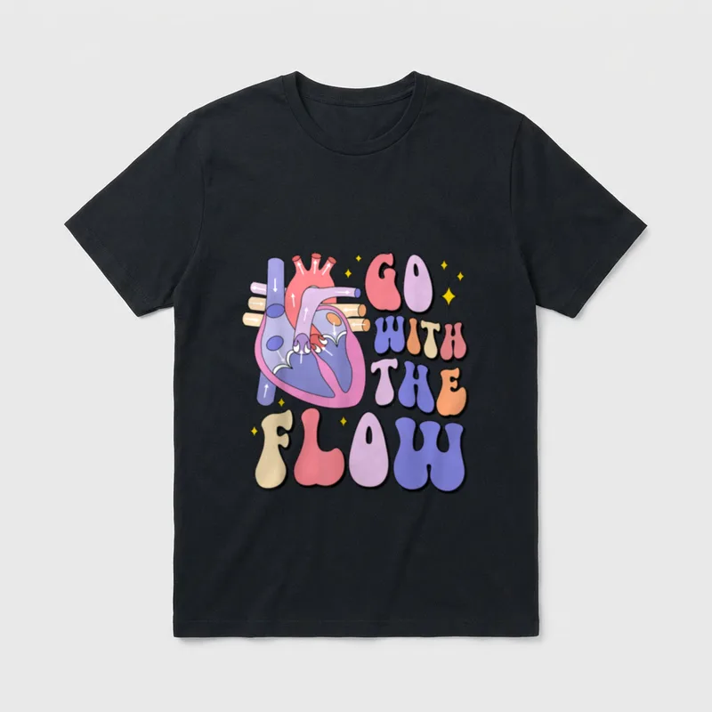 CVICU Cardiac Nurse Anatomy Cardiology Heart T-Shirt – Classic T-Shirt in Black