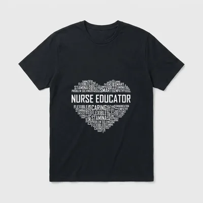 Nurse Educator Heart Characteristics T-Shirt – NURSE EDUCATOR – Classic T-Shirt in Black
