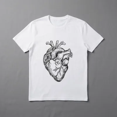 Heart Funny Human Anatomy Anatomical Cardiac T-Shirt – Classic T-Shirt in Black