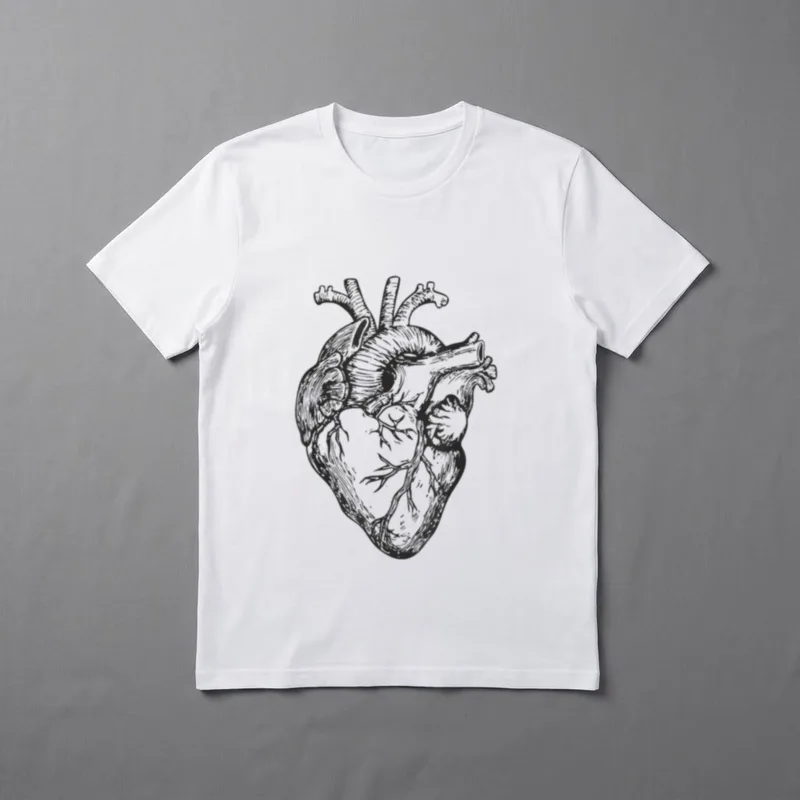 Heart Funny Human Anatomy Anatomical Cardiac T-Shirt – Classic T-Shirt in Black