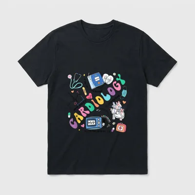Groovy Cardiology CICU Cardiac Nurse Cardiovascular T-Shirt – Classic T-Shirt in Black
