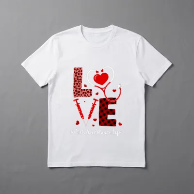 Tu Love Stethoscope Heart Cardiac Nurse T-Shirt – Classic T-Shirt in Black