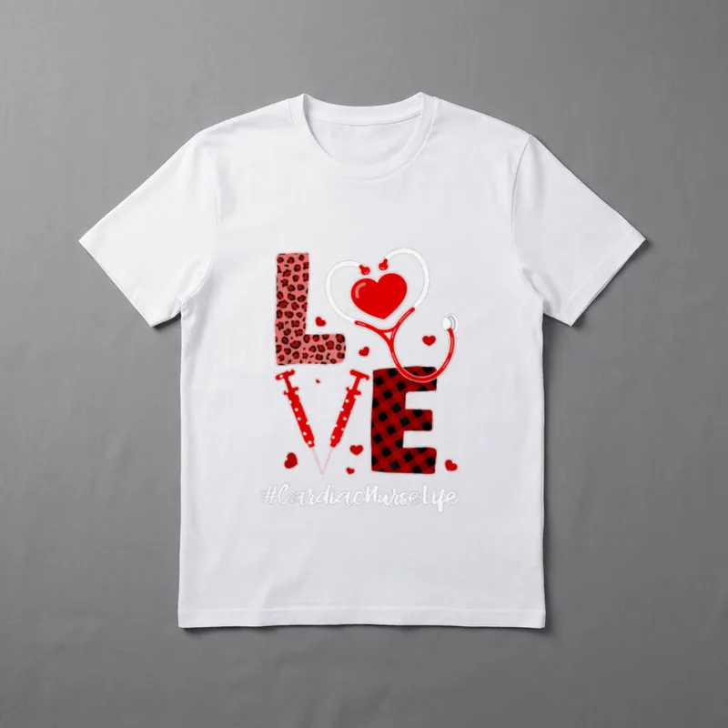 Tu Love Stethoscope Heart Cardiac Nurse T-Shirt – Classic T-Shirt in Black