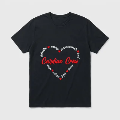 Cardiac Crew Cardiology Nurse Cardiologist T-Shirt – Classic T-Shirt in Black