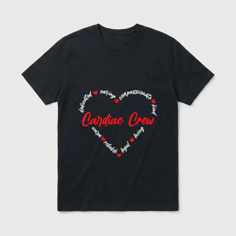 Cardiac Crew Cardiology Nurse Cardiologist T-Shirt – Classic T-Shirt in Black