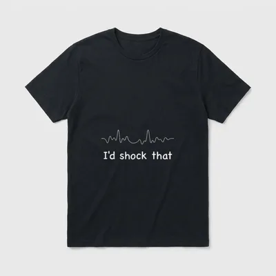 I Would Shock This Cardiology Nurse T-Shirt – Classic T-Shirt in Black