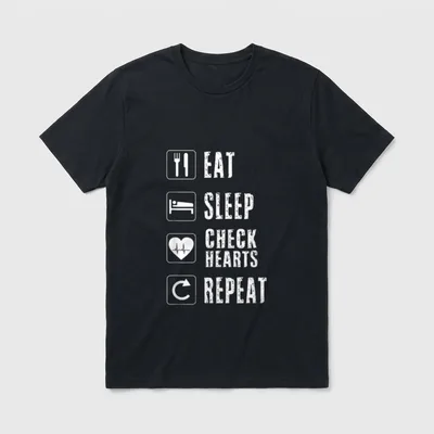 Cardiac Nurse EKG CVT Cath Lab T-Shirt – Classic T-Shirt in Black