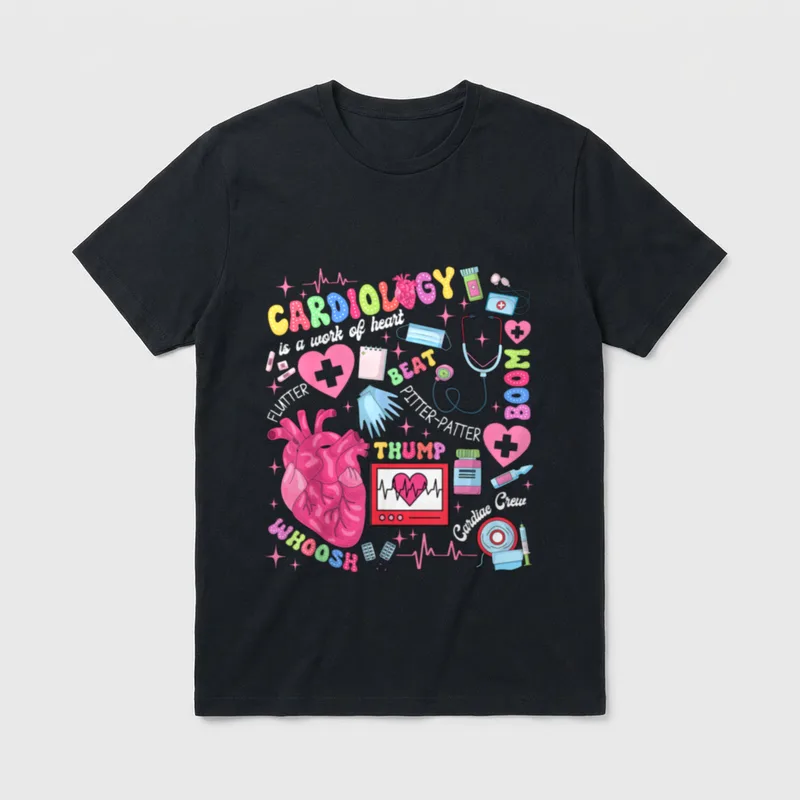 Cardiologist CVICU Cardiac Nurse Cardiology T-Shirt – Classic T-Shirt in Black