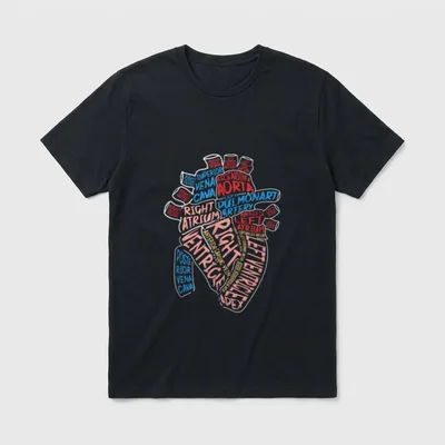 Human Heart Cardiology Medical Cardiac Gear T-Shirt – Classic T-Shirt in Black
