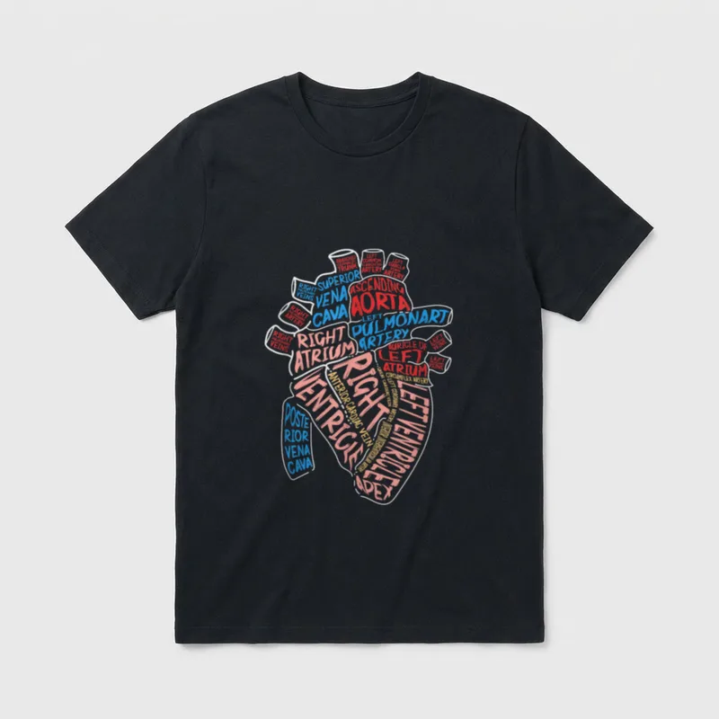 Human Heart Cardiology Medical Cardiac Gear T-Shirt – Classic T-Shirt in Black