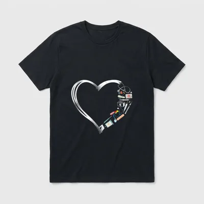 Certified Medical Assistant Heart Nurse Doctor T-Shirt – Classic T-Shirt in Black