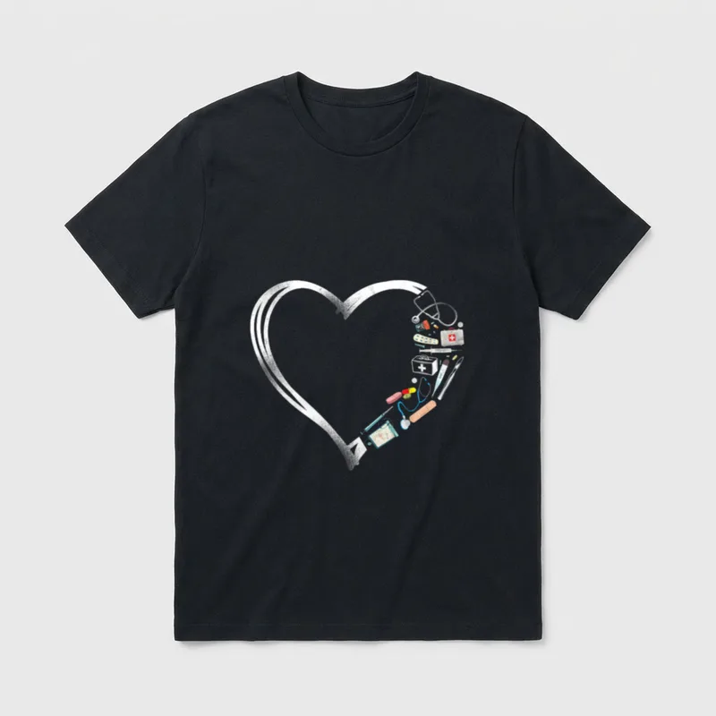 Certified Medical Assistant Heart Nurse Doctor T-Shirt – Classic T-Shirt in Black