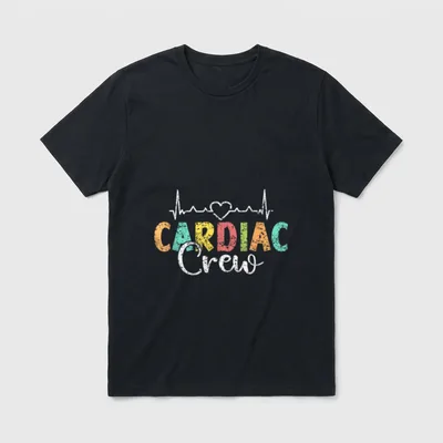 Heart Crew Nursing Cardiology Nurse T-Shirt – Classic T-Shirt in Black