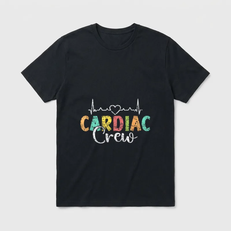 Heart Crew Nursing Cardiology Nurse T-Shirt – Classic T-Shirt in Black