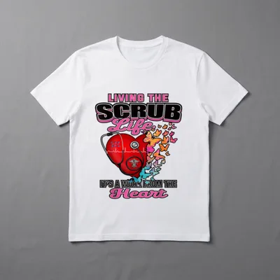 It's a Work from Heart Nurse T-Shirt – Living The Scrub Life It's A Work From The Heart – Classic T-Shirt in Black