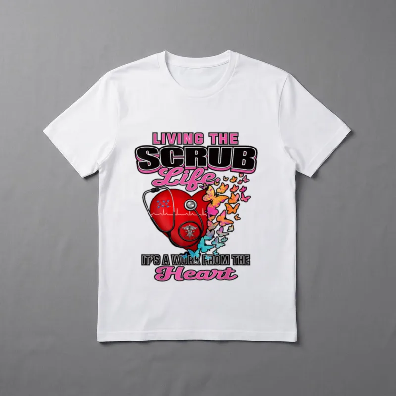 It's a Work from Heart Nurse T-Shirt – Living The Scrub Life It's A Work From The Heart – Classic T-Shirt in Black