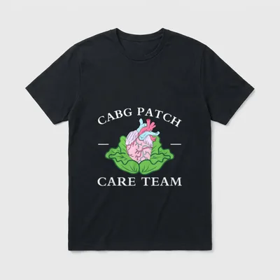 CABG Patch Care Team Nurse Cabbage T-Shirt – Classic T-Shirt in Black