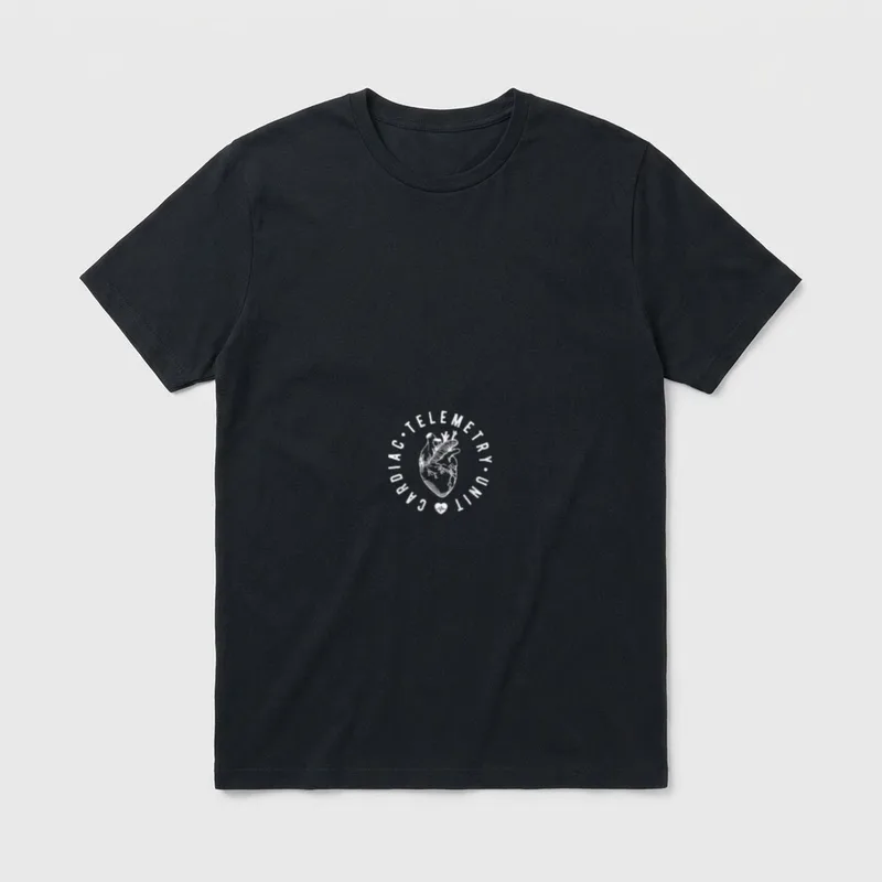 Cardiac Telemetry Unit Nurse CVICU RN T-Shirt – Classic T-Shirt in Black