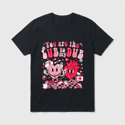 Dub CVICU Valentines Day Cardiac Nurse T-Shirt – Classic T-Shirt in Black