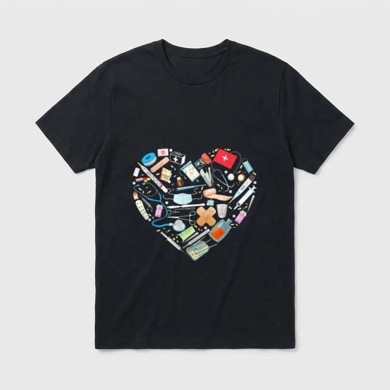 Certified Medical Assistant Heart Nurse CMA T-Shirt – Classic T-Shirt in Black