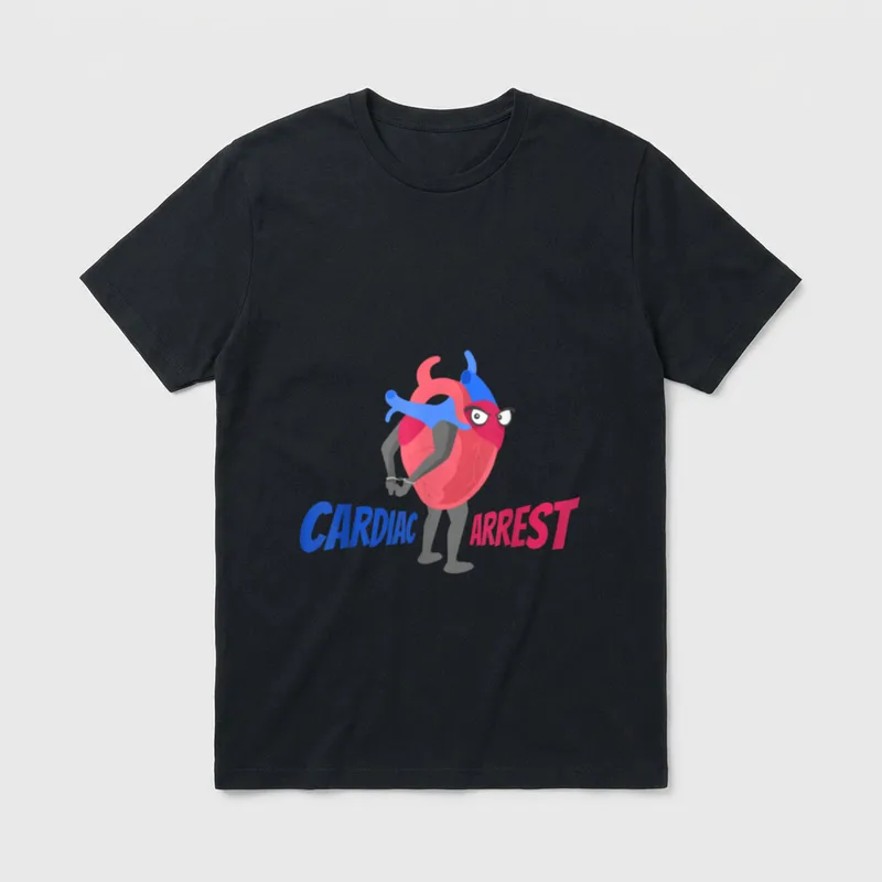 Cardiac Arrest Medical Heart Nurse Doctor T-Shirt – Classic T-Shirt in Black